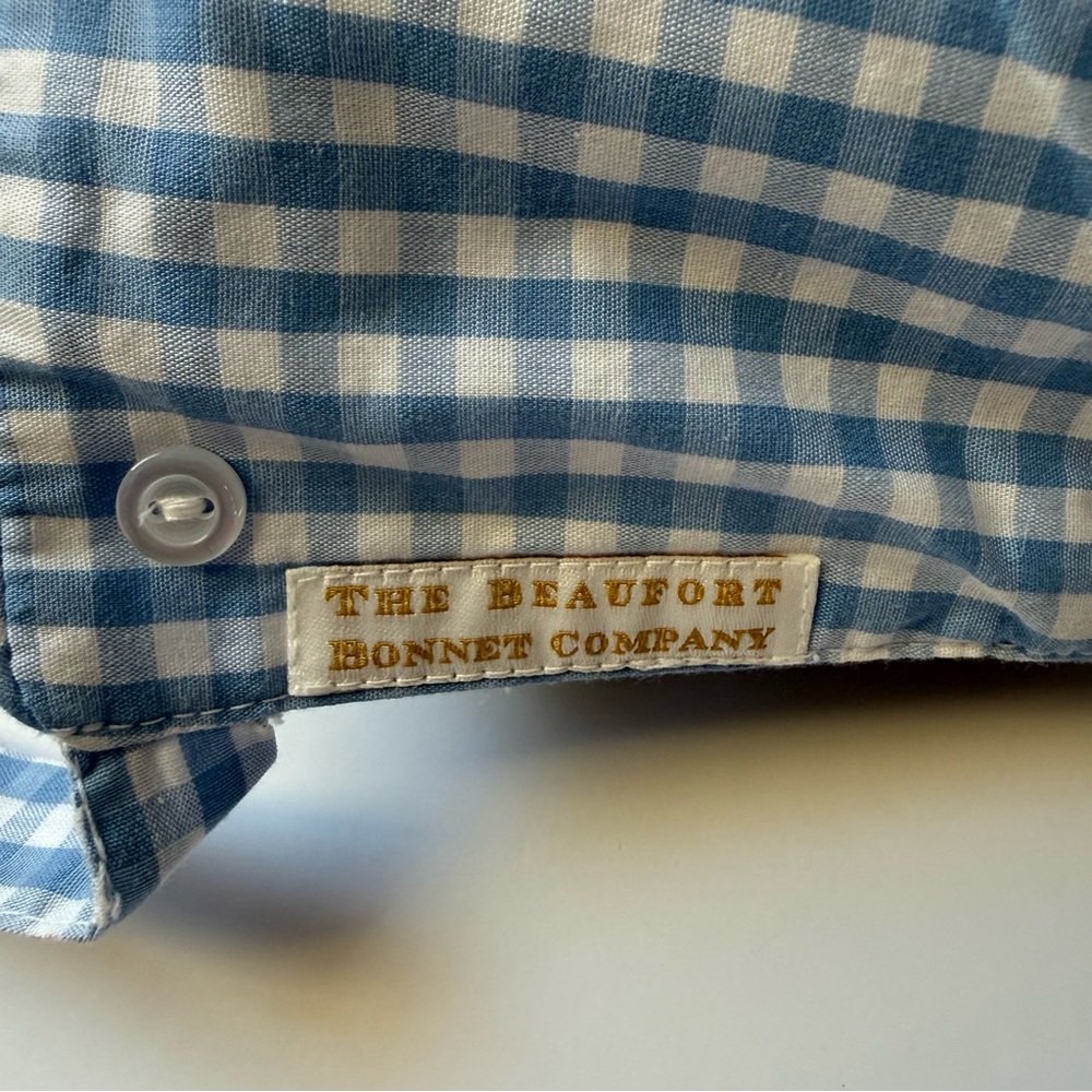 Beaufort Bonnet Barringer Bonnet Light Blue Gingham Baby Small - Picture 2 of 5